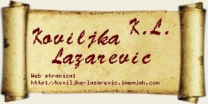 Koviljka Lazarević vizit kartica